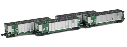 AZL 90109-3 Bethgon Coal Porter BNSF (Green) Set 3