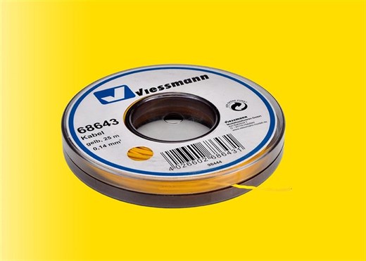 Viessmann 68643 - Kabel 25 m, 0,14 mm, gelb