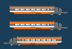 AZAR models T01-OR2 - TGV Sud-Est - orange - zust