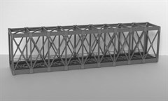 Laffont Z4511: Fachwerk-Kastenbrücke 1-gleisig gra