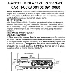 MICRO-TRAINS 004 02 091 - 6-Wheel Lightweight Pass