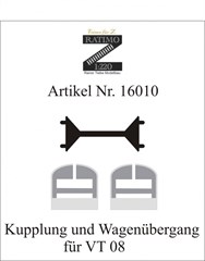 RATIMO 16010 - Kupplung und Wagenbergang fr VT 0