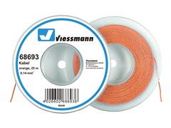 Viessmann 68693 - Kabel 25 m, 0,14 mm, orange